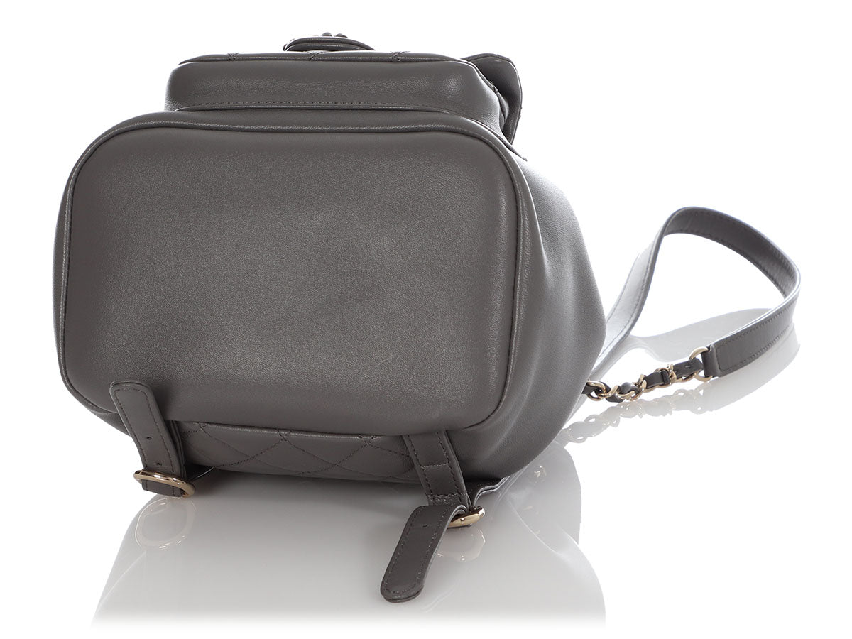 Chanel Lambskin 22A Duma Drawstring Backpack gray BNIB Full Set. Free  shipping