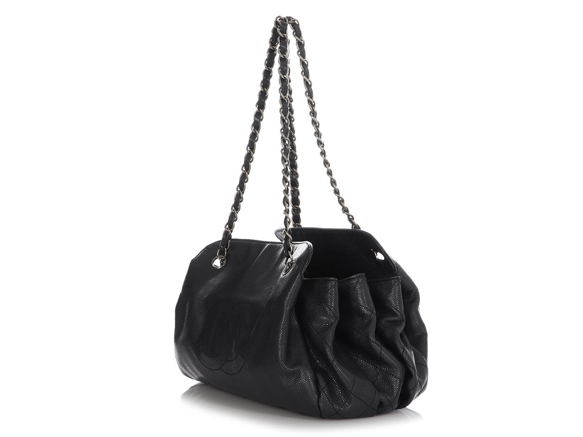 Chanel Chanel Black Caviar Leather Shoulder Hobo bag