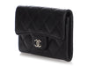 Chanel Black Quilted Caviar Flap Card Holder