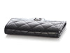 Chanel Black Quilted Caviar Flap Card Holder