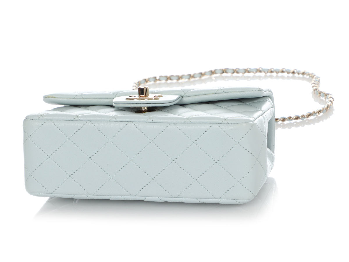 Chanel Sky Blue Mini Square Flap Bag Chanel