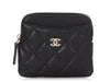 Chanel Black Quilted Caviar Zipped Coin Purse