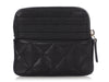 Chanel Black Quilted Caviar Zipped Coin Purse