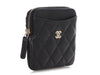 Chanel Black Quilted Caviar Zipped Coin Purse