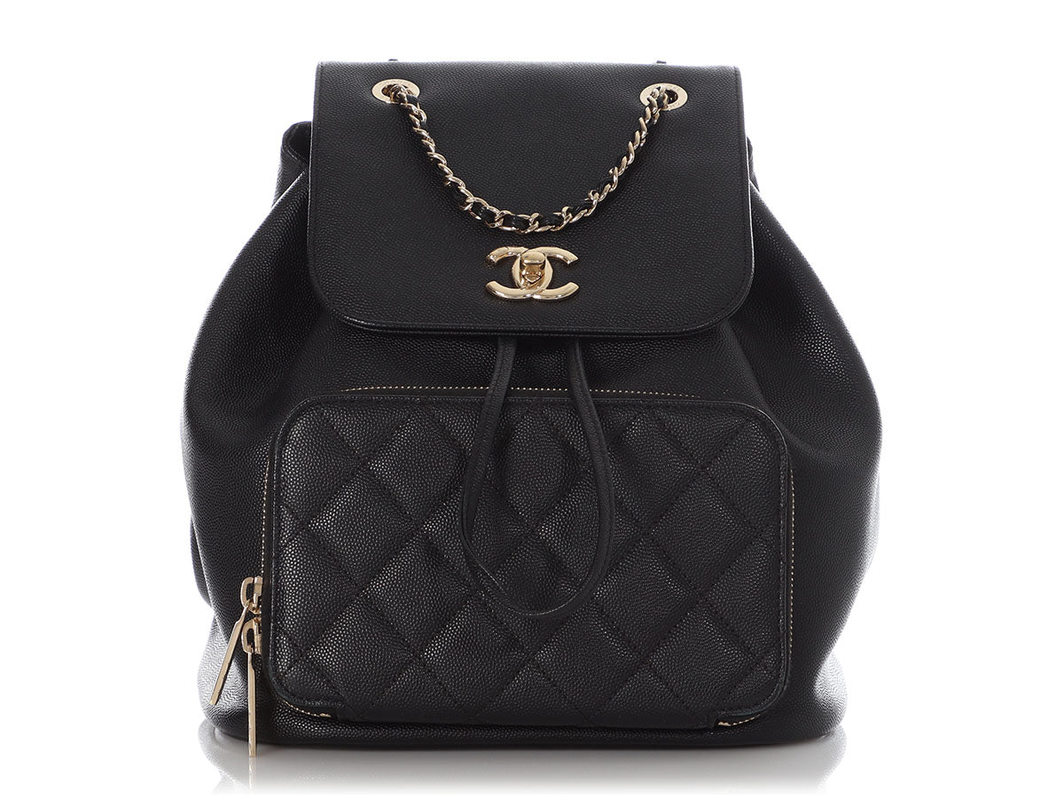 Chanel Gray Part-Quilted Lambskin Mini Duma Backpack by Ann's Fabulous Finds