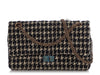 Chanel Black and Beige Tweed Reissue 225