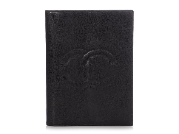 CHANEL Caviar Quilted Agenda Cover Black 1234935