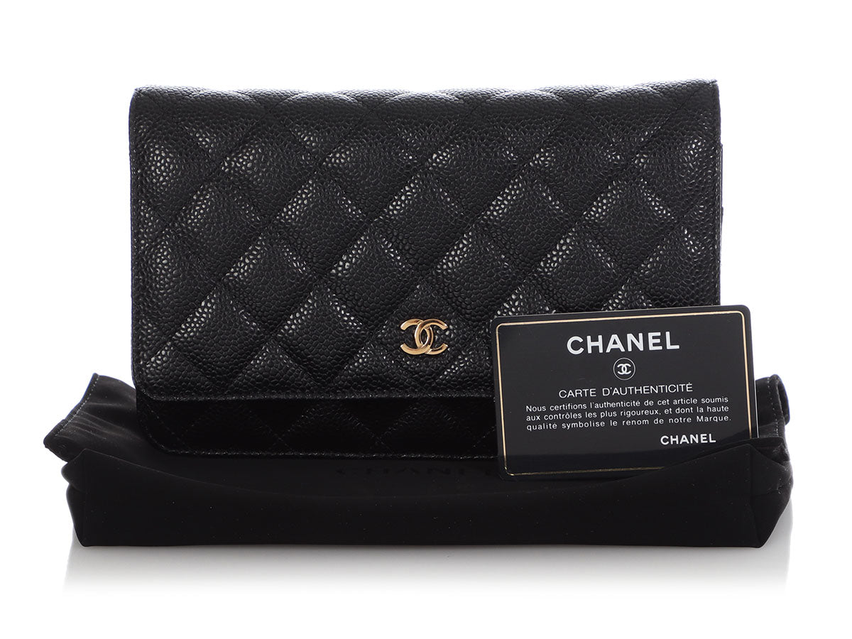 Chanel Pocket Twins Wallet on Chain WOC Black Caviar Gold Hardware –  Madison Avenue Couture
