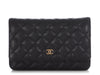 Chanel Black Quilted Caviar Wallet on Chain WOC