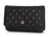 Chanel Black Quilted Caviar Wallet on Chain WOC