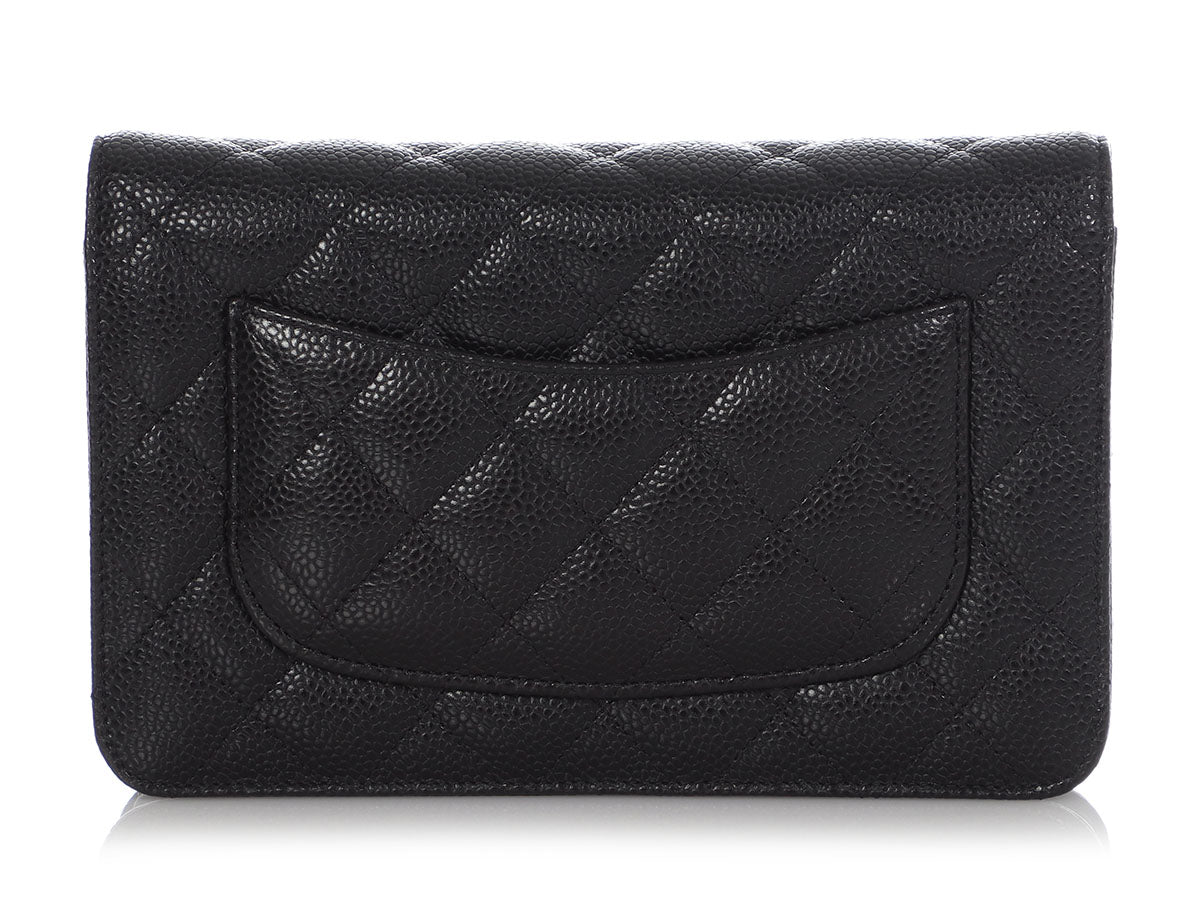 Chanel wallet on chain quilted black hotsell