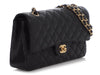 Chanel Medium/Large Black Quilted Caviar Classic Double Flap