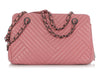 Chanel Pink Chevron-Quilted Calfskin Shoulder Bag