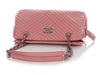 Chanel Pink Chevron-Quilted Calfskin Shoulder Bag