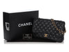 Chanel Jumbo Black Quilted Caviar Classic Single Flap