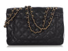 Chanel Jumbo Black Quilted Caviar Classic Single Flap
