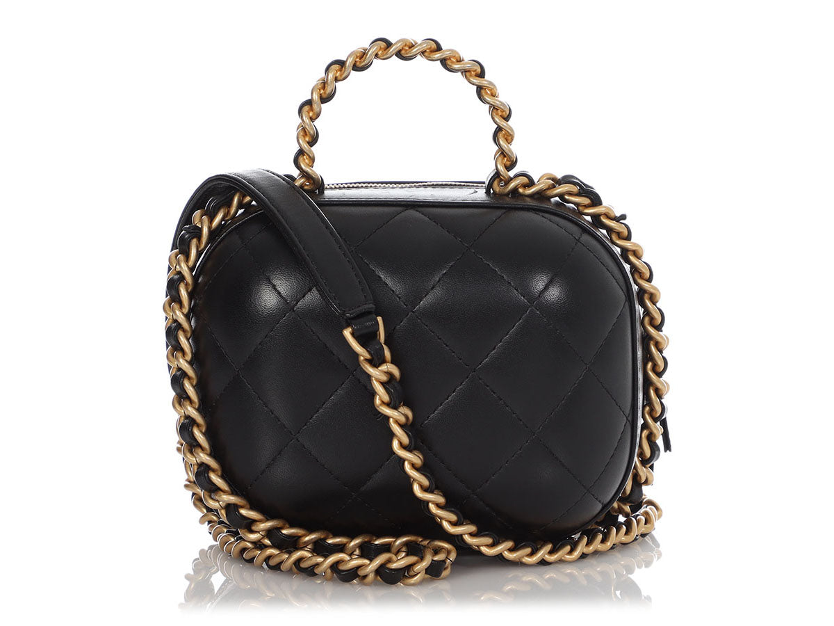 Chanel Small Black Quilted Lambskin Vanity Case by Ann's Fabulous Finds