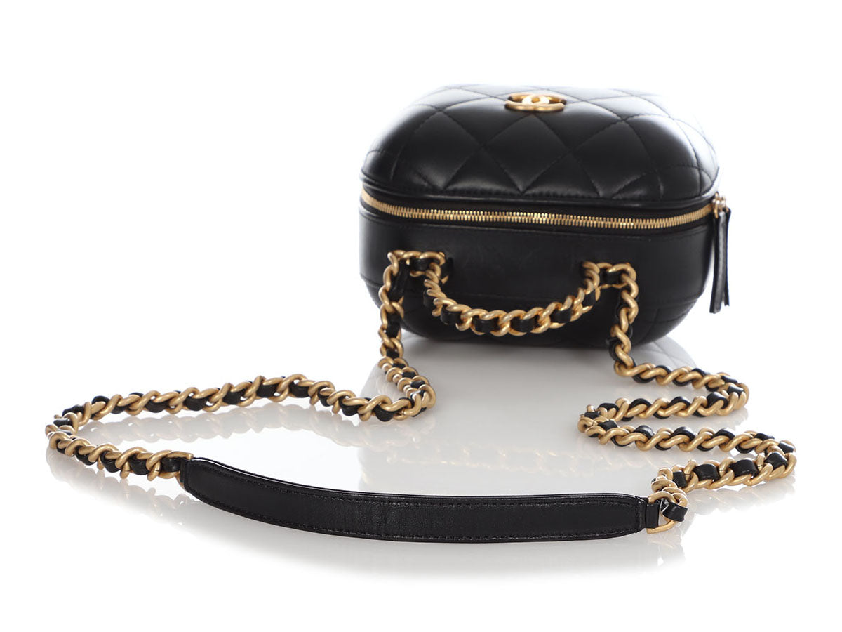 Chanel Small Black Quilted Lambskin Vanity Case by Ann's Fabulous Finds