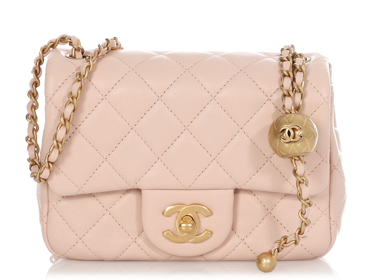 Chanel Classic Quilted WOC Crossbody Bag Light Pink in Leather