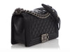 Chanel Old Medium Black Soft Quilted Lambskin Boy