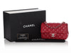 Chanel Mini Red Quilted Caviar Classic