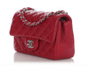Chanel Mini Red Quilted Caviar Classic