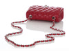 Chanel Mini Red Quilted Caviar Classic