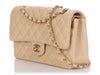 Chanel Medium/Large Beige Quilted Caviar Classic Double Flap