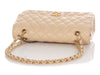 Chanel Medium/Large Beige Quilted Caviar Classic Double Flap