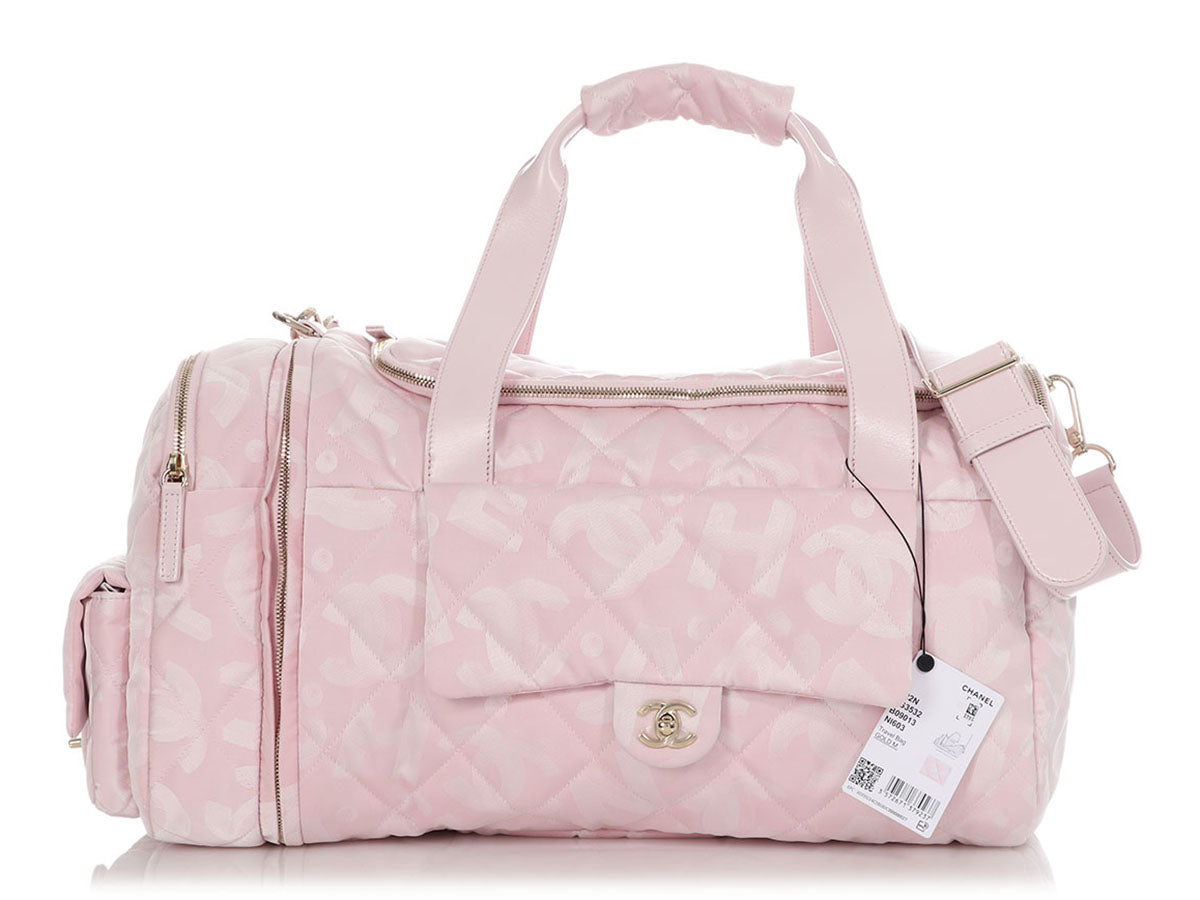 Chanel Pink Nylon Coco Neige Two-in-One Duffle/Backpack