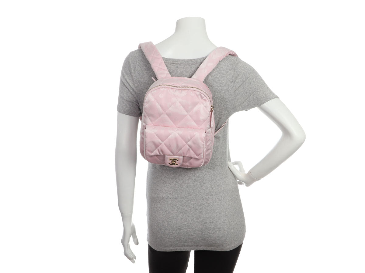 Chanel Pink Nylon Coco Neige Two-in-One Duffle/Backpack by Ann's Fabulous Finds