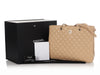 Chanel Large Light Beige Quilted Caviar Shopper