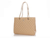 Chanel Large Light Beige Quilted Caviar Shopper