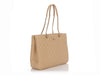 Chanel Large Light Beige Quilted Caviar Shopper