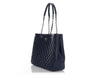Chanel Large Navy Quilted Caviar Shopper