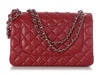 Chanel Jumbo Red Quilted Caviar Classic Double Flap