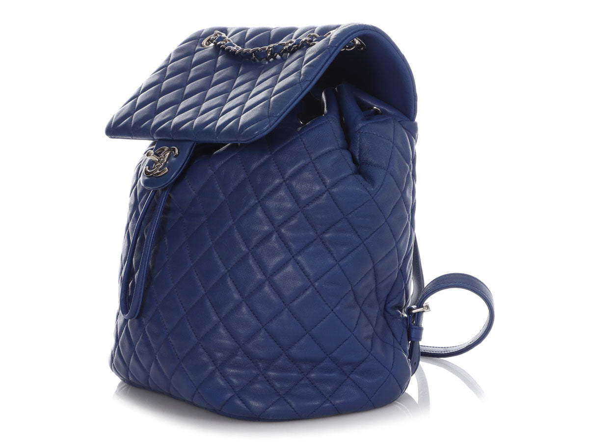 Chanel Urban Spirit Backpack Quilted Lambskin Small Blue 2266581