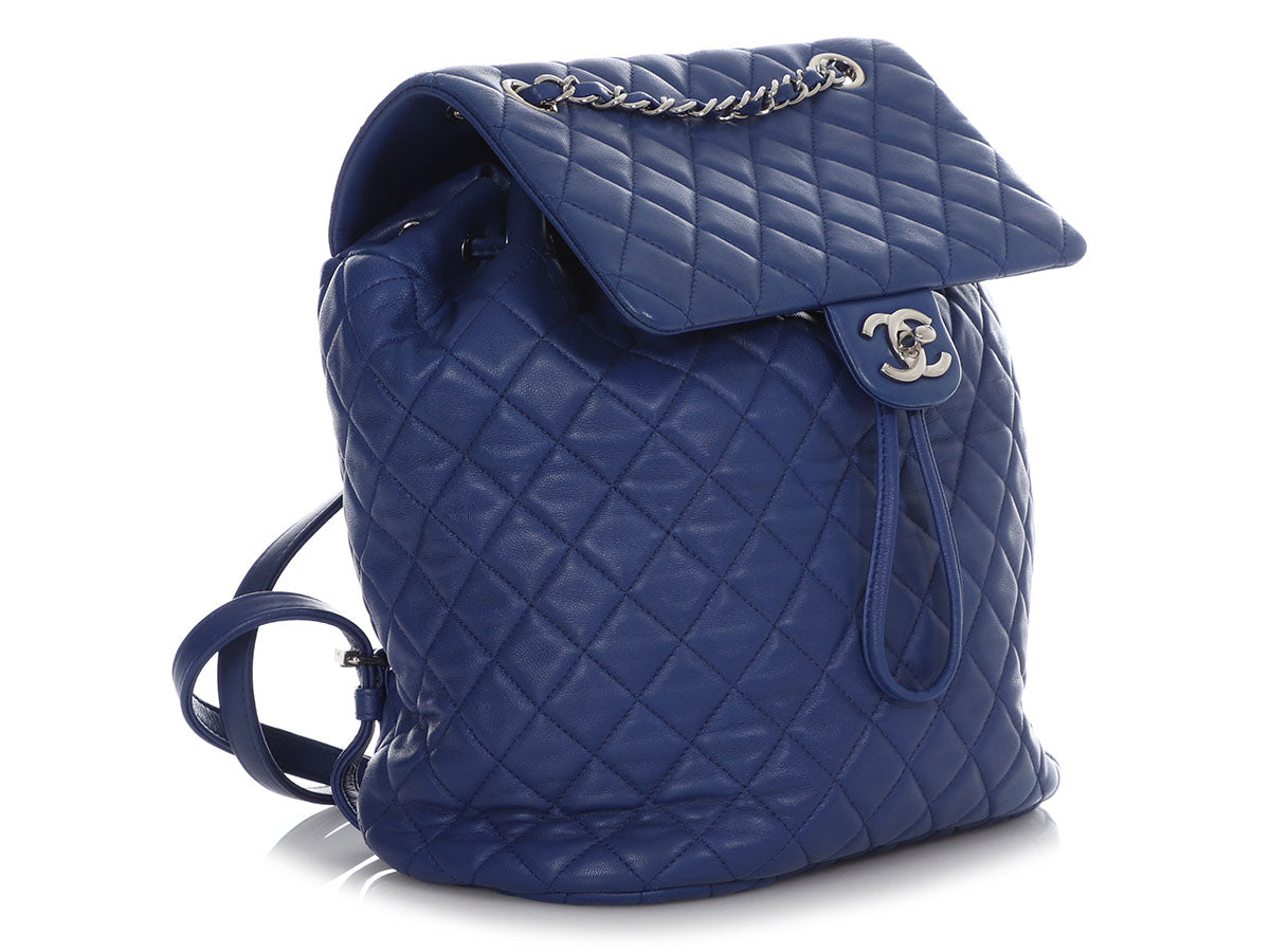 My Sister's Closet  Chanel Chanel Blue Quilted Leather Backpack