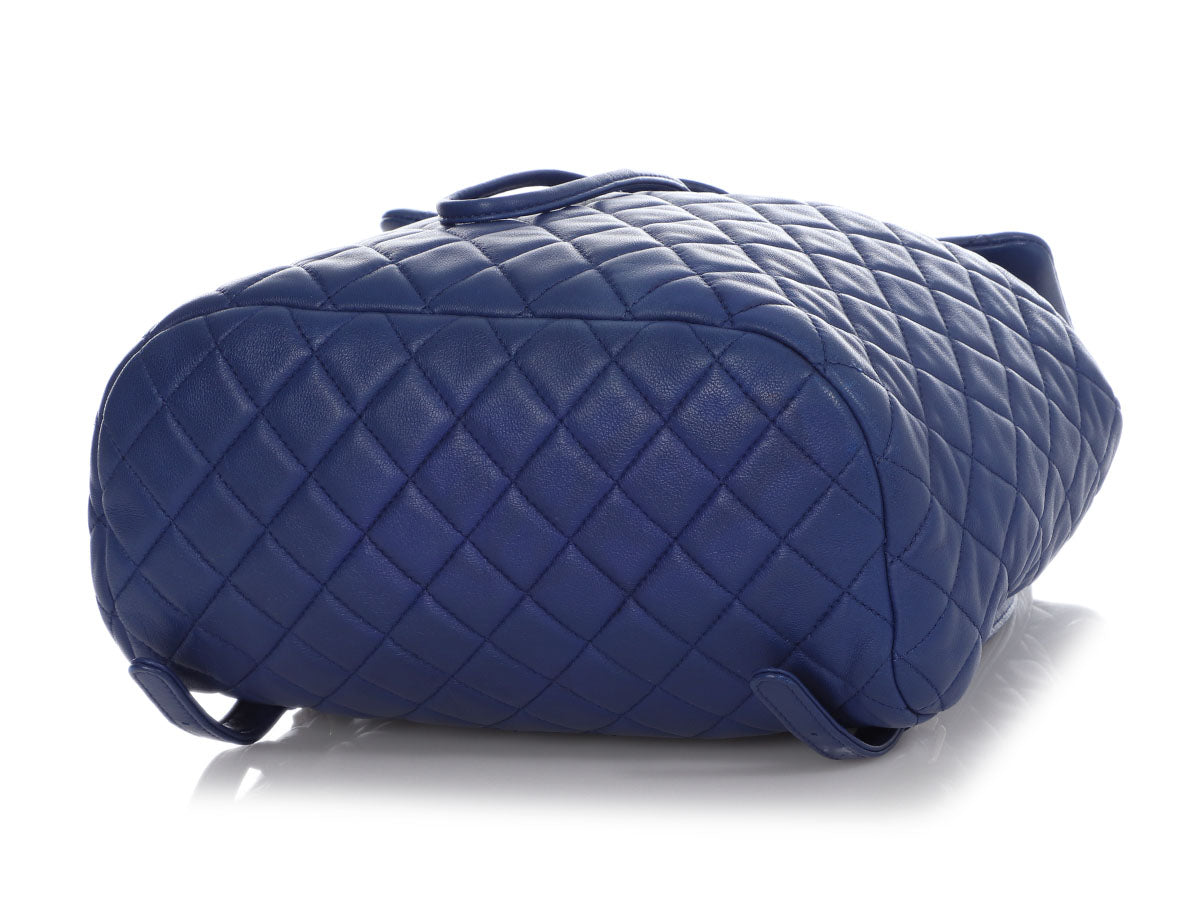 Chanel Small Blue Quilted Lambskin Urban Spirit Backpack