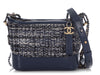 Chanel Small Tweed and Blue Leather Gabrielle