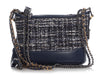 Chanel Small Tweed and Blue Leather Gabrielle