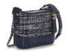 Chanel Small Tweed and Blue Leather Gabrielle