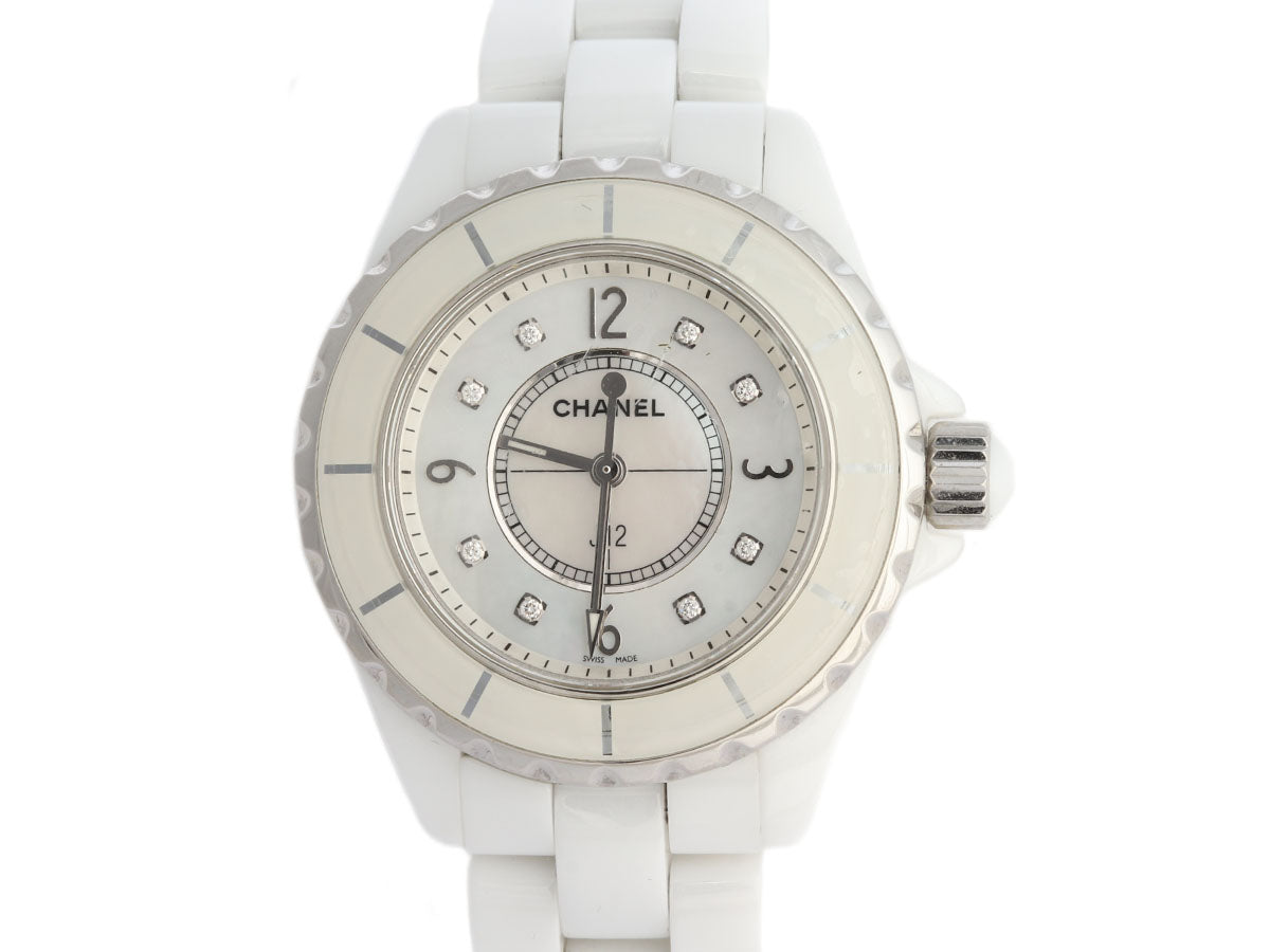 Chanel+J12+WDiamond+Ladies+Watch+-+White for sale online