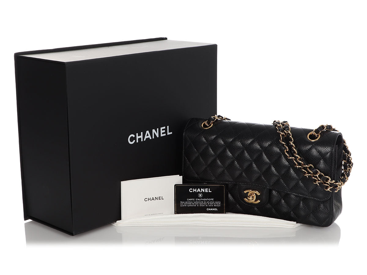 Chanel Medium/Large Beige Quilted Caviar Classic Double Flap by Ann's Fabulous Finds