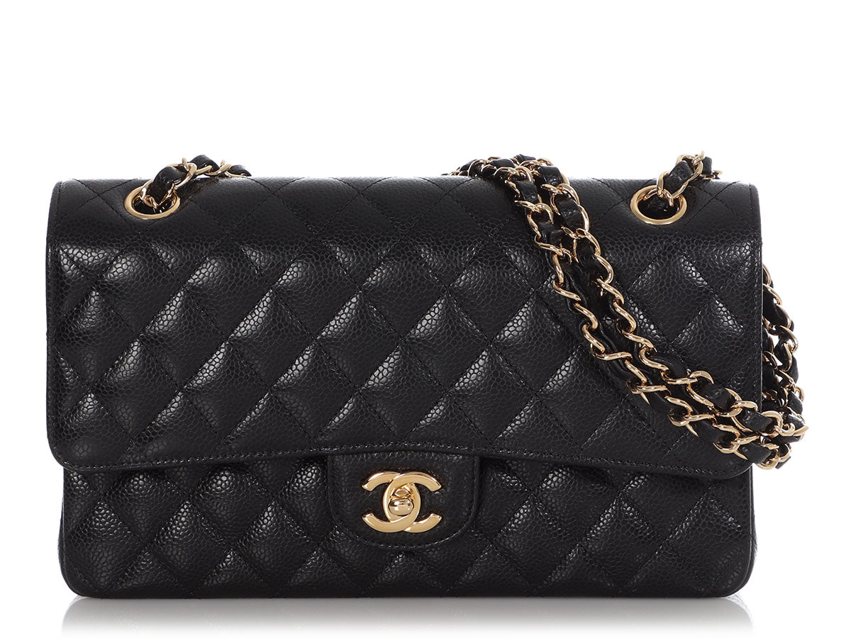 Chanel Vintage Chanel 8 inch Black Quilted Leather Shoulder Flap