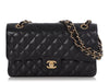 Chanel Medium/Large Black Quilted Caviar Classic Double Flap