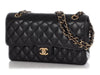 Chanel Medium/Large Black Quilted Caviar Classic Double Flap