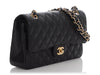 Chanel Medium/Large Black Quilted Caviar Classic Double Flap