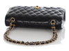 Chanel Medium/Large Black Quilted Caviar Classic Double Flap