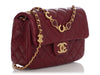 Chanel Mini Burgundy Quilted Lambskin Coco de Toi Heart Chain Square Flap